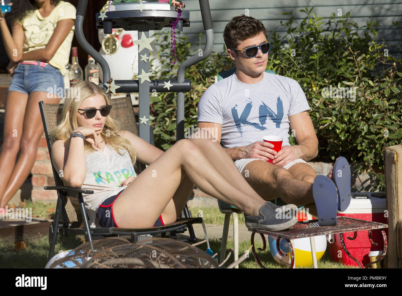 Shelby (CHLOË GRACE MORETZ) has made Teddy (ZAC EFRON) an honorary member of Kappa Nu in 'Neighbors 2: Sorority Rising,' the follow-up to 2014's most popular original comedy. Stock Photo
