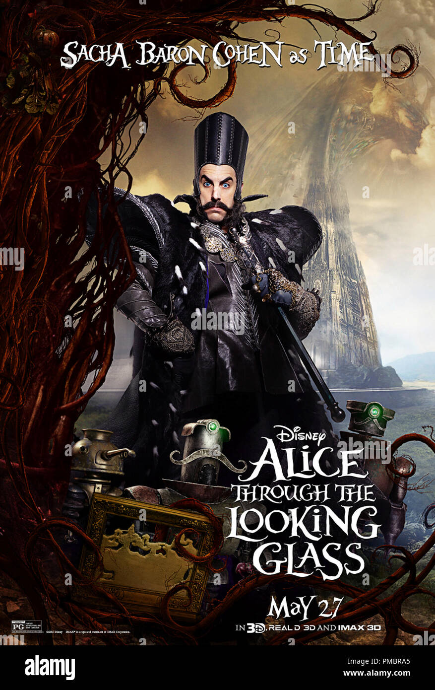 'Alice Through The Looking Glass' (2016) Poster Stock Photo