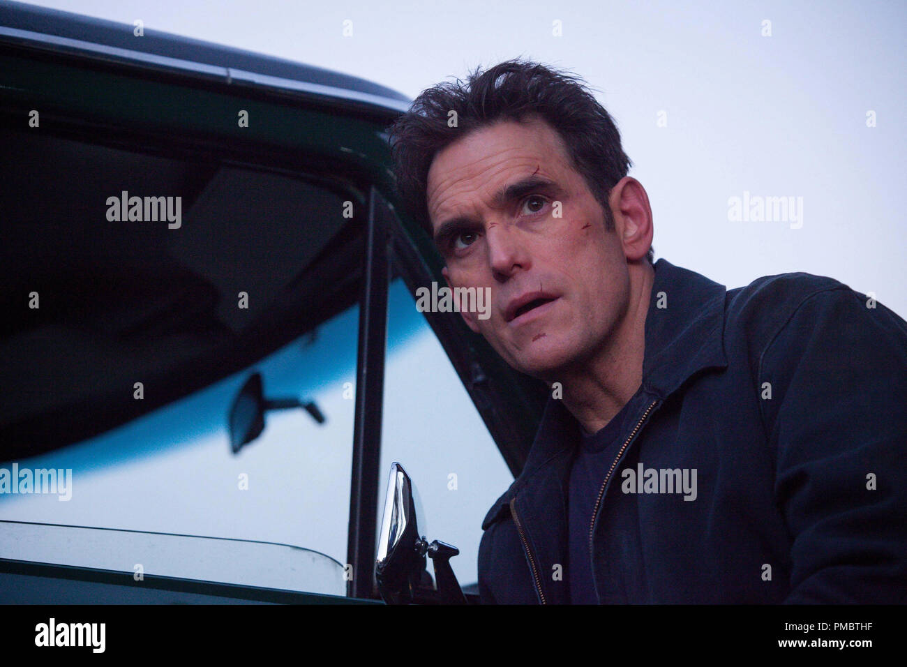 WAYWARD PINES:  Ethan (Matt Dillon) thinks he has found a way out of town in the 'Our Town, Our Law' episode of WAYWARD PINES © 2015 Fox Broadcasting Co Stock Photo