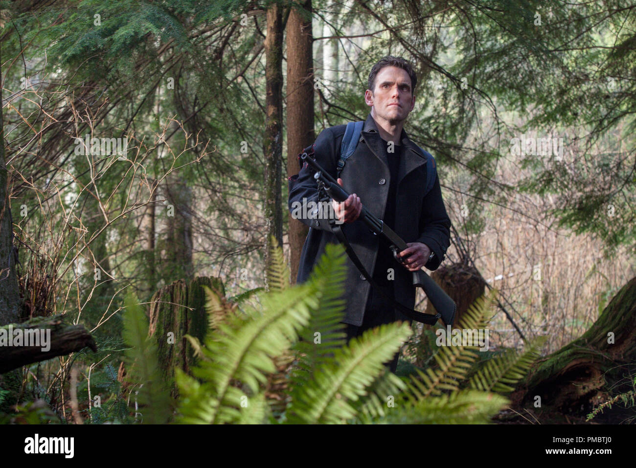 WAYWARD PINES:  Ethan (Matt Dillon) ventures out of Wayward Pines in the 'The Truth' episode of WAYWARD PINES © 2015 Fox Broadcasting Co Stock Photo