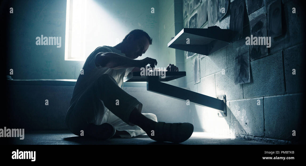 Callum Lynch (Michael Fassbender) tries to make sense of his incredible experiences. 'Assassin's Creed' (2016) Twentieth Century Fox Stock Photo