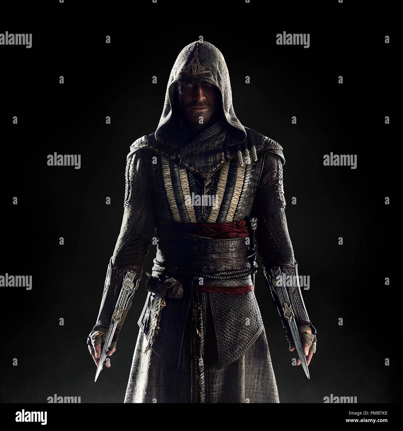 Through a revolutionary technology that unlocks his genetic memories, Callum Lynch (Michael Fassbender) experiences the adventures of his ancestor, Aguilar, in 15th Century Spain.  Callum discovers he is descended from a mysterious secret society, the Assassins, and amasses incredible knowledge and skills to take on the oppressive and powerful Templar organization in the present day. 'Assassin's Creed' (2016) Twentieth Century Fox Stock Photo