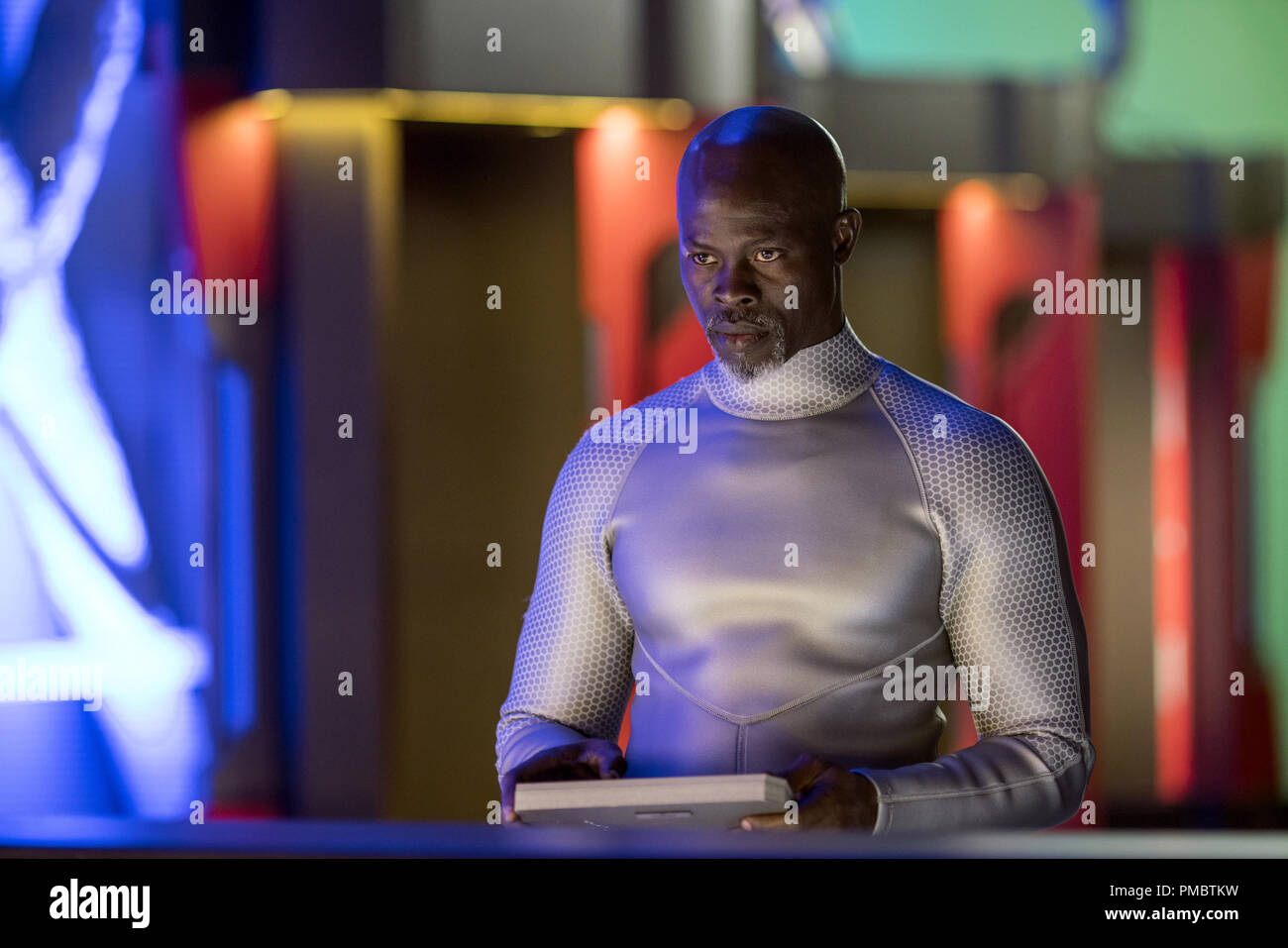 WAYWARD PINES:  Djimon Hounsou in the 'Bedtime Story' season finale episode of WAYWARD PINES © 2016 Fox Broadcasting Co Stock Photo