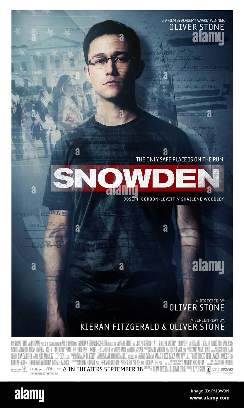 SNOWDEN Poster  (2016) Open Road Films Stock Photo
