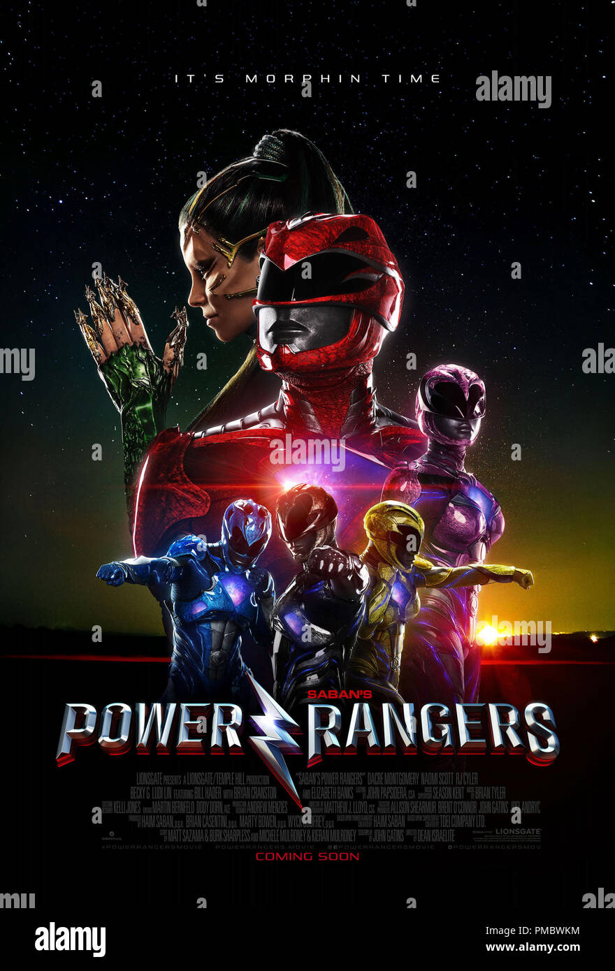 Power Rangers" (2017) Lions Gate International Poster 2 Stock Photo - Alamy