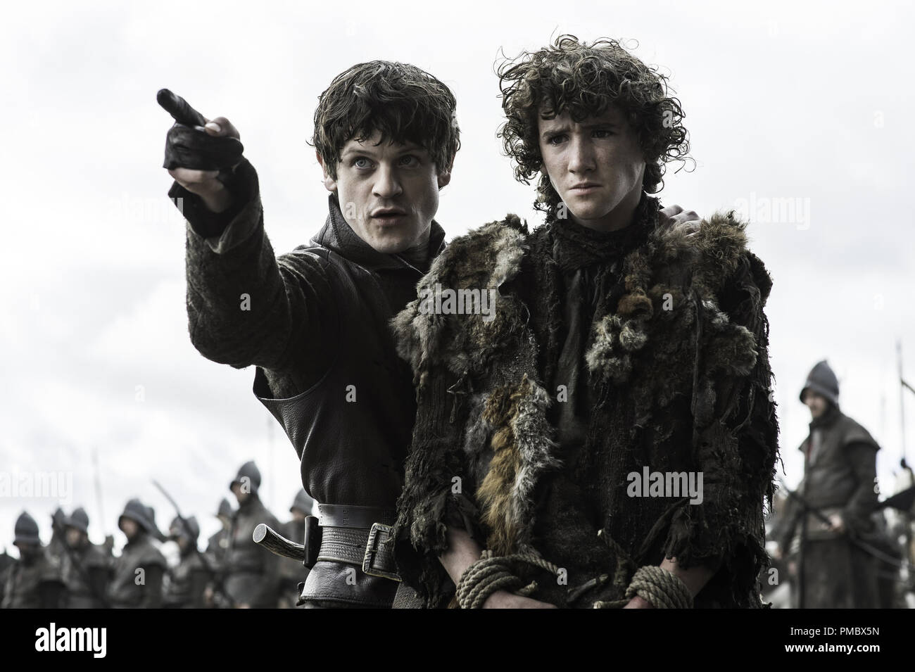 Iwan Rheon, Art Parkinson, "Game of Thrones" (2016) Season 6 Stock Photo Alamy