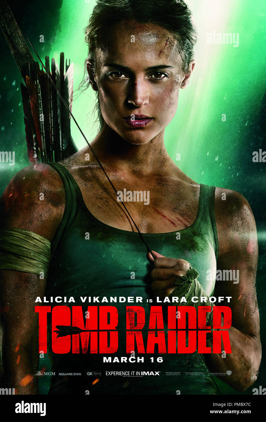 Alicia Vikander, 'Tomb Raider' (2018) Warner Bros.  Poster Stock Photo