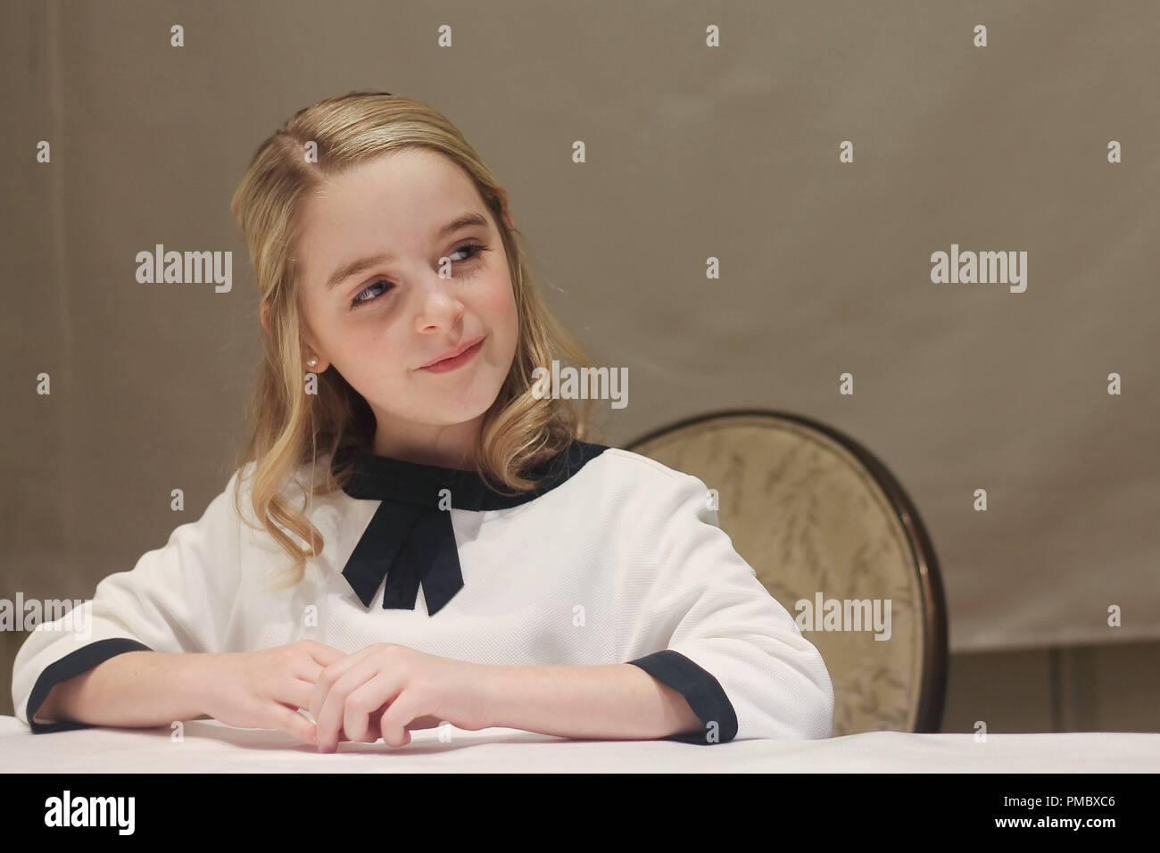 Mckenna Grace at 'Gifted' Press Conference held on March 31, 2017 at the Four Seasons Hotel in Beverly Hills,  California. No Tabloids. No USA sales for 30 days of origination.  File Reference # 33282 006JRC  For Editorial Use Only -  All Rights Reserved Stock Photo