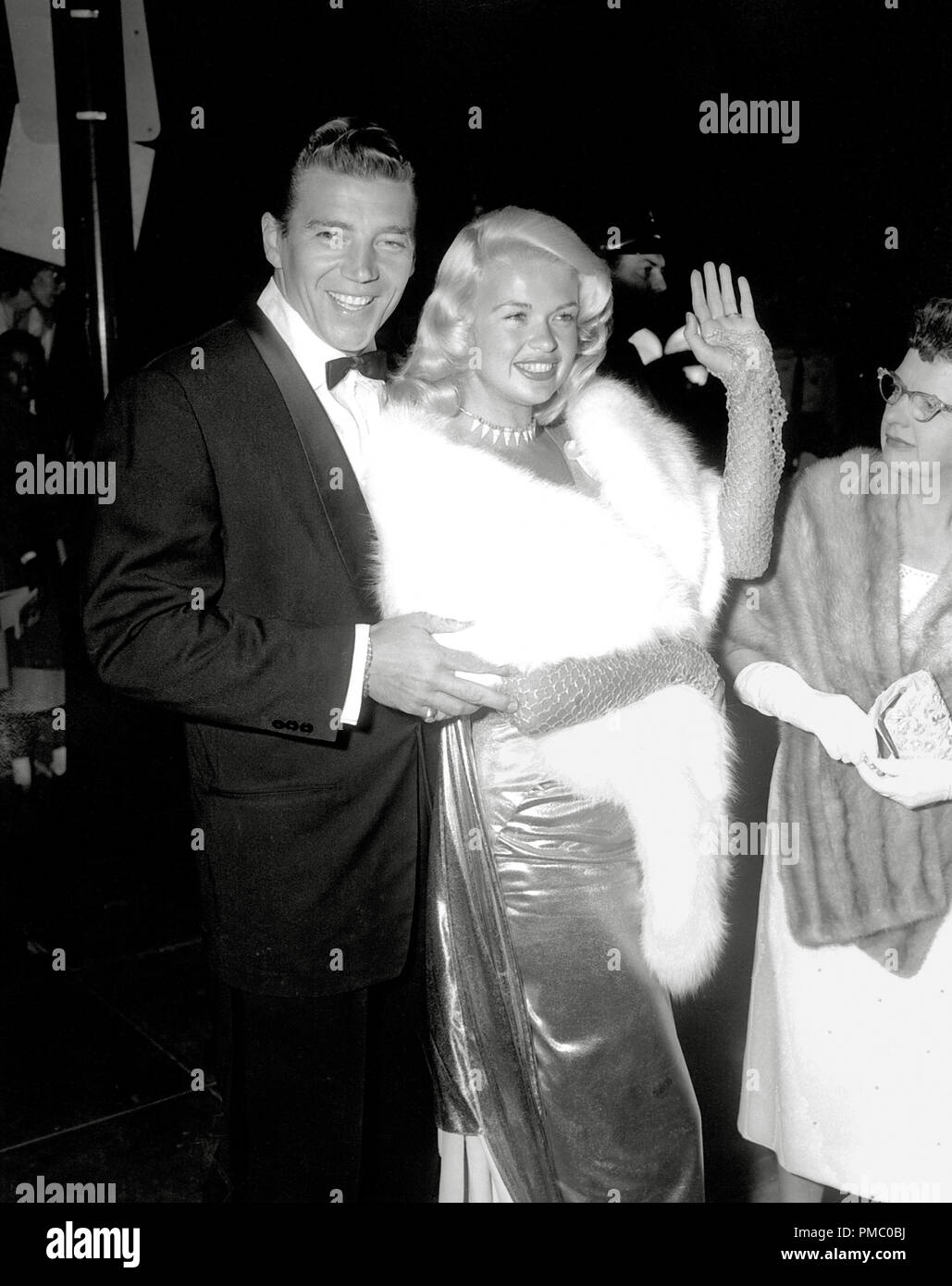 Jayne Mansfield with husband Mickey Hargitay at the 31st Academy Awards, April 6, 1959   File Reference # 33480 994THA Stock Photo