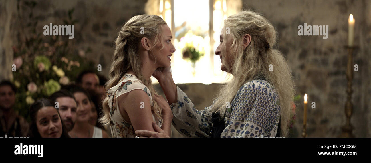 L to R) Sophie (AMANDA SEYFRIED) and Donna (MERYL STREEP) in "Mamma Mia!  Here We Go Again." Ten years after "Mamma Mia! The Movie," you are invited  to return to the magical