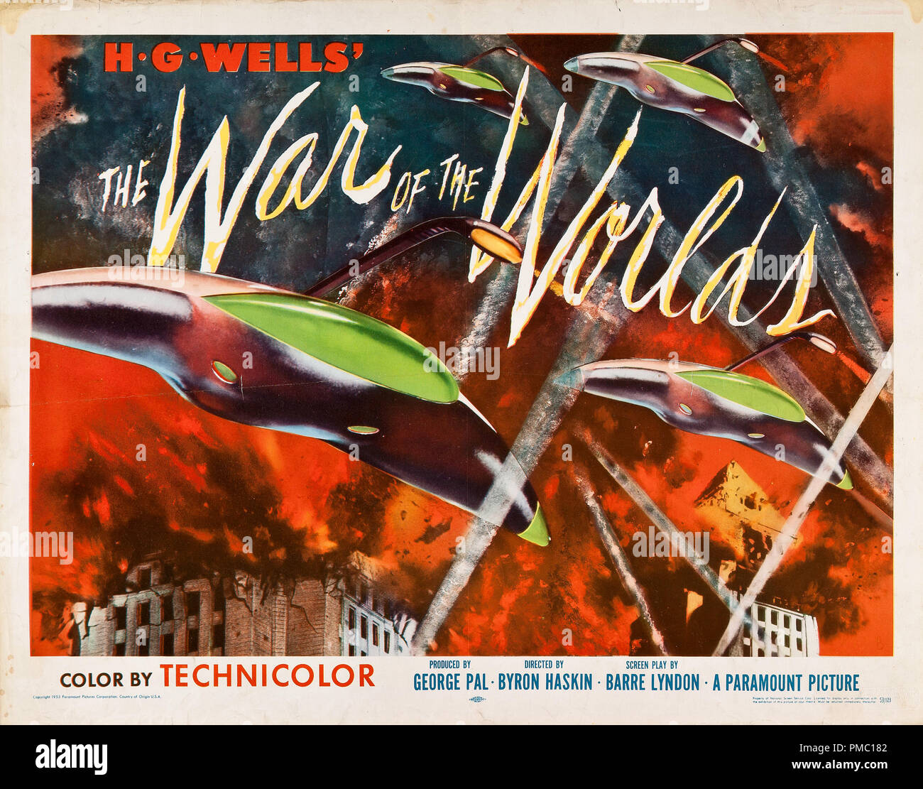 Lobby Card,  The War of the Worlds (Paramount, 1953). File Reference # 33595 235THA  The Hollywood Archive/PictureLux Stock Photo