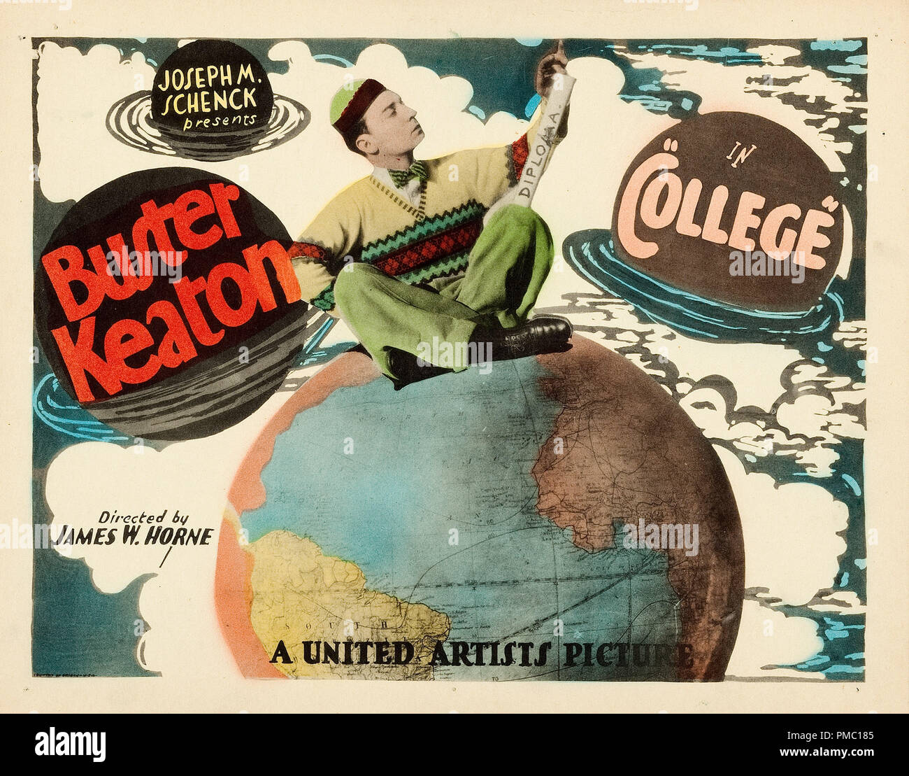 Buster Keaton, College (United Artists, 1927). Lobby Card File