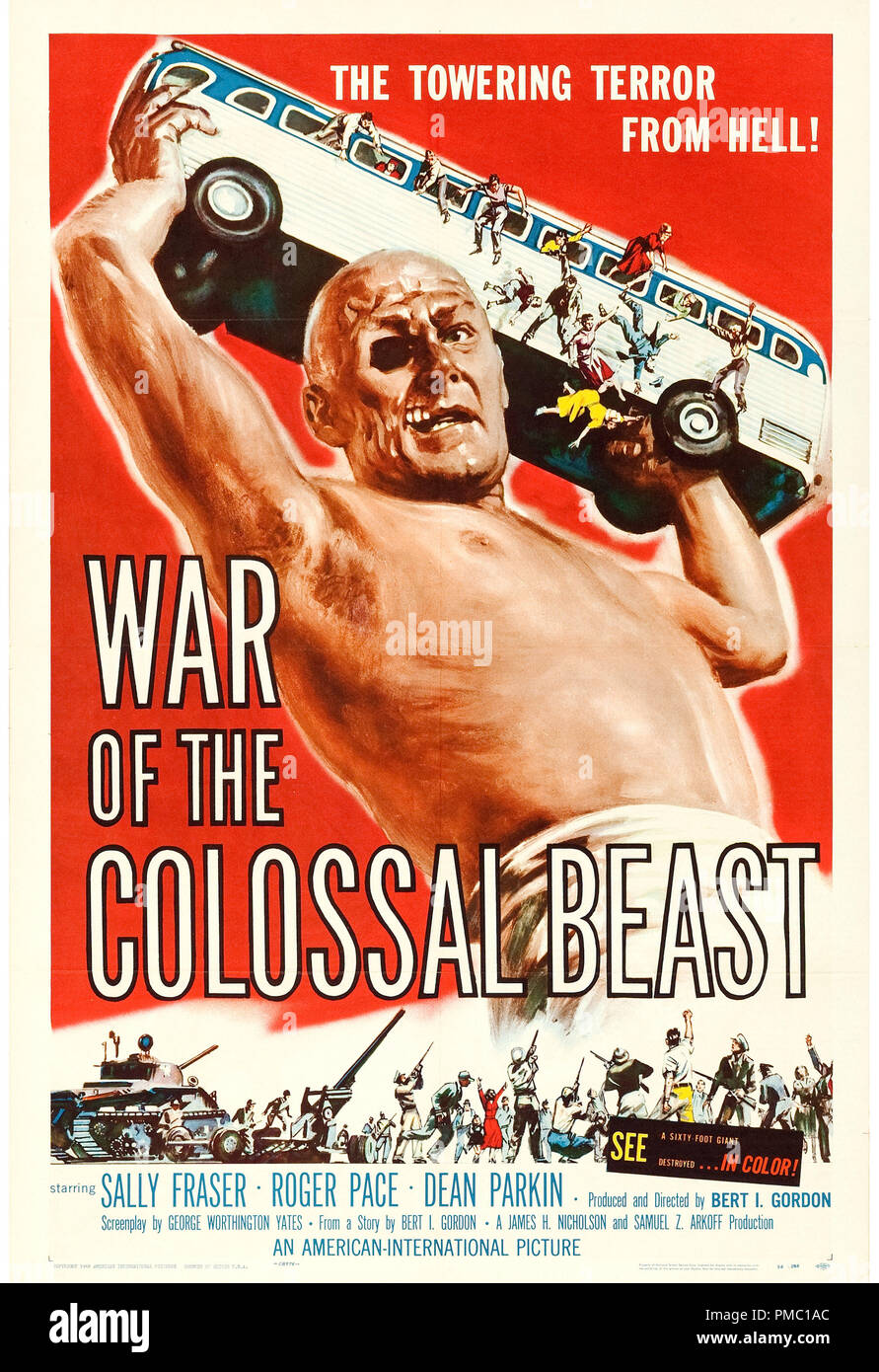 The Beast,  War of the Colossal Beast (American International, 1958). Poster File Reference  # 33595 302THA Stock Photo