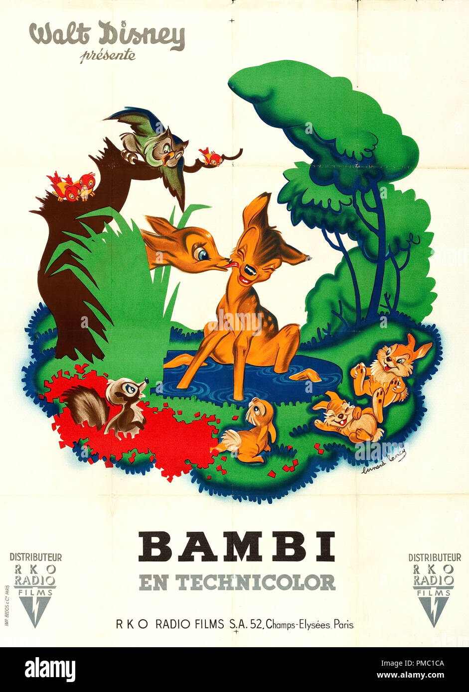 Animated Film,  Bambi (RKO/Disney, 1948). Poster File Reference  # 33595 356THA Stock Photo