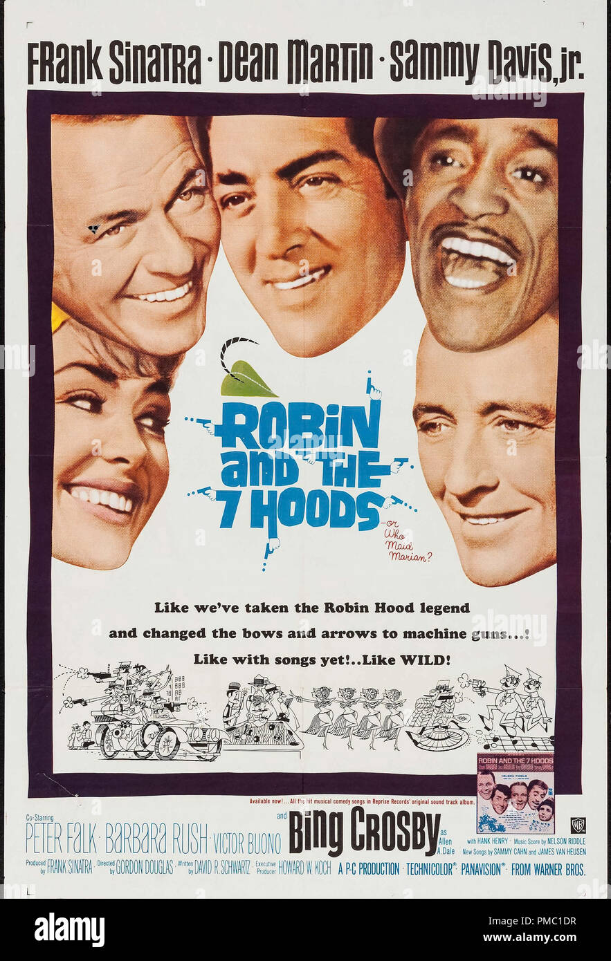 Frank Sinatra, Dean Martin,  Robin and the 7 Hoods (Warner Brothers, 1964). Poster File Reference  # 33595 396THA Stock Photo
