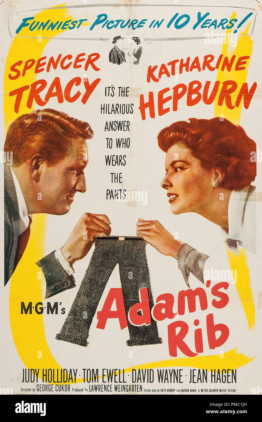 Spencer Tracy, Katharine Hepburn,  Adam's Rib (MGM, 1949). Poster  File Reference # 33595 532THA Stock Photo