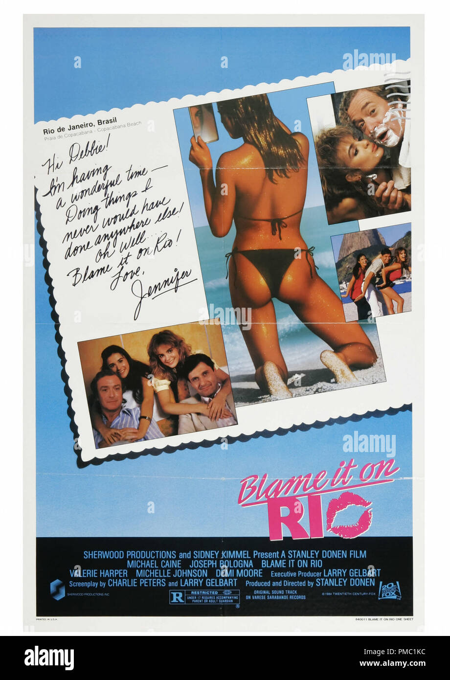 Michael Caine,  Blame It on Rio (20th Century Fox, 1984). Poster  File Reference # 33595 554THA Stock Photo