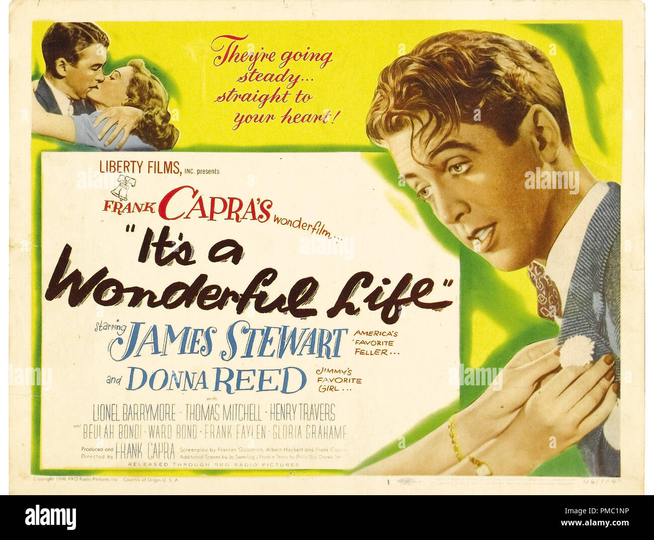 James Stewart,  It's a Wonderful Life (RKO, 1946). Lobby Card  File Reference # 33595 620THA Stock Photo