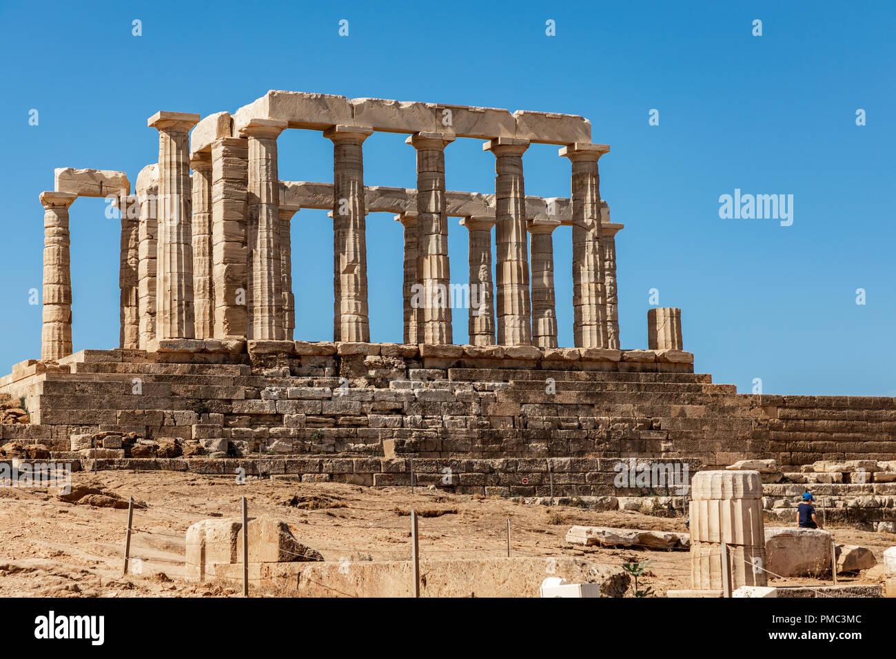 Temple of Poseidon, Sounion Bay, Attica, Greece Stock Photo - Alamy
