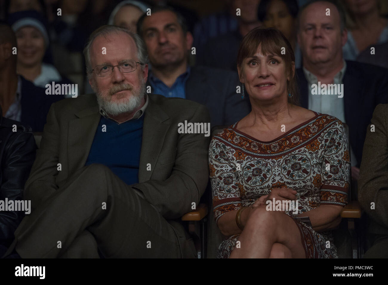 Tracy Letts and Laurie Metcalf in Lady Bird (2017) A24 Stock Photo