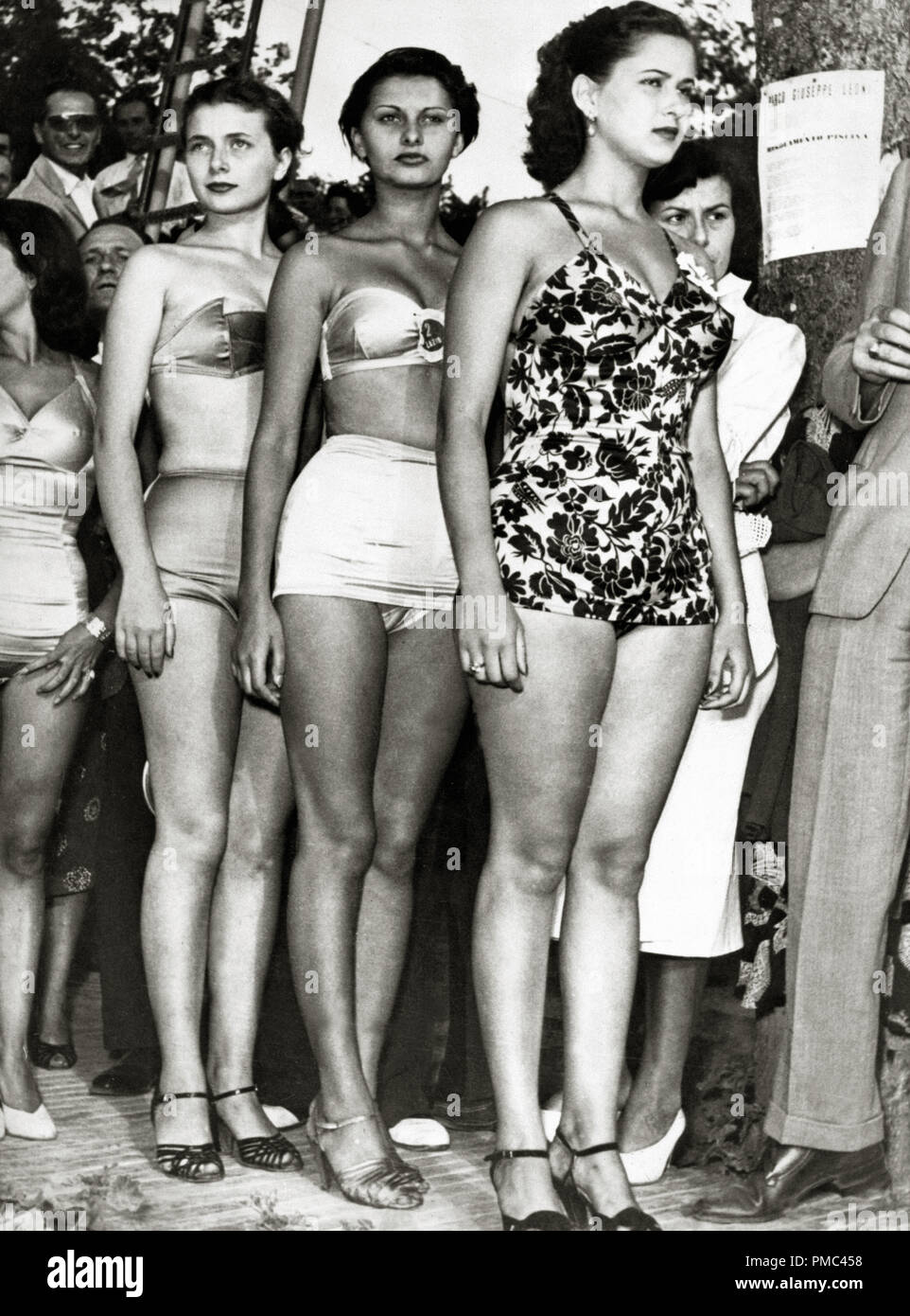 Sophia Loren in an Italian beauty contest, circa 1950 File Reference #  33536 047THA Stock Photo - Alamy