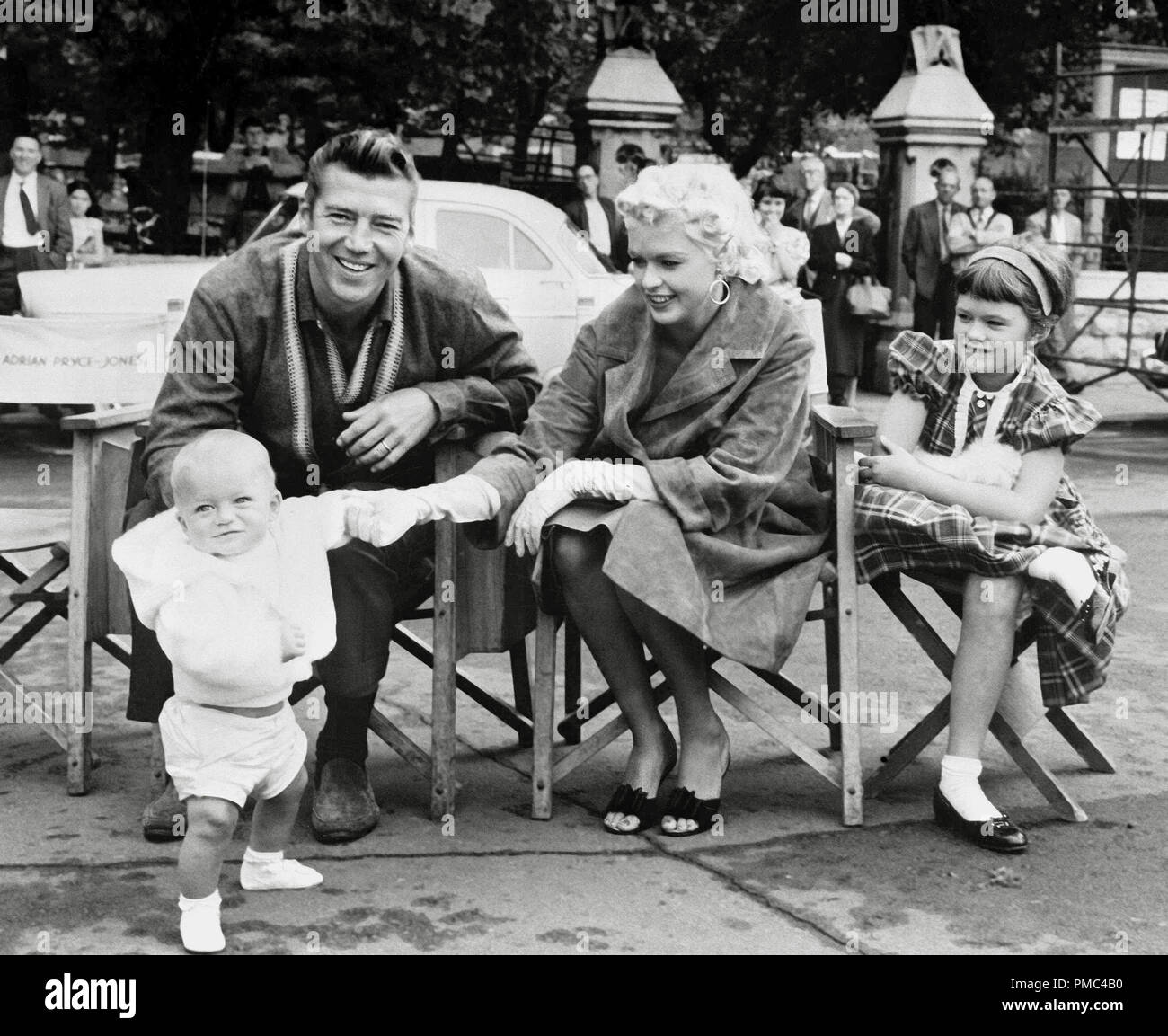 Jayne Mansfield with her husband Mickey Hargitay and their children circa 1961 File Reference # 33536 302THA Stock Photo