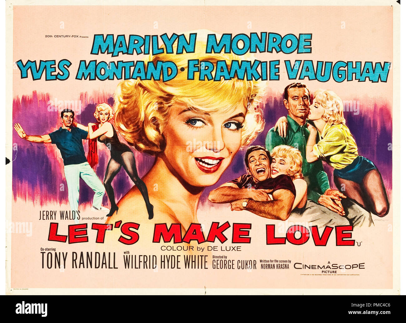 Marilyn Monroe,  Let's Make Love (20th Century Fox, 1960). British Lobby Card  File Reference # 33595_642THA Stock Photo