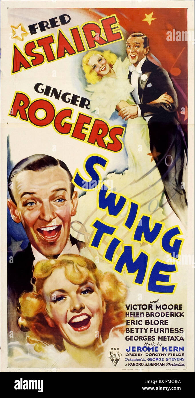 Fred Astaire, Ginger Rogers, Swing Time (RKO, 1936) Poster File