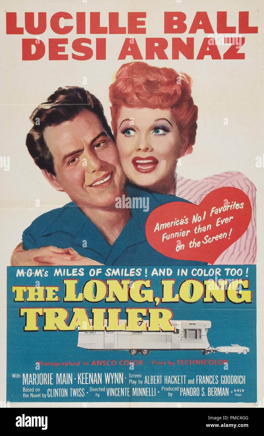 Lucille Ball, Desi Arnaz  The Long, Long Trailer (MGM, 1954). Poster  File Reference # 33595 762THA Stock Photo