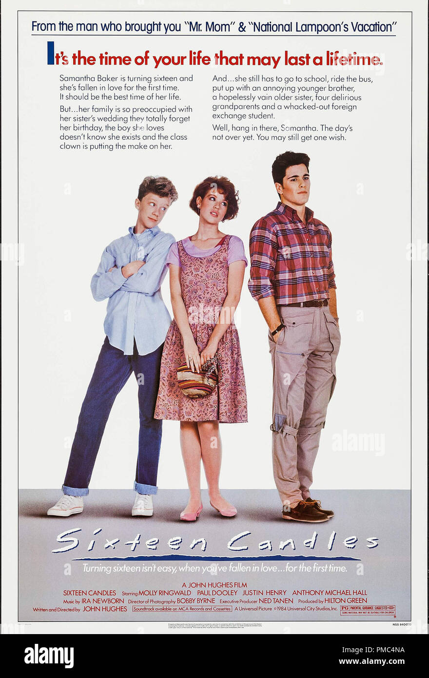 Molly Ringwald,  Sixteen Candles (Universal, 1984). Poster File Reference # 33595 892THA Stock Photo