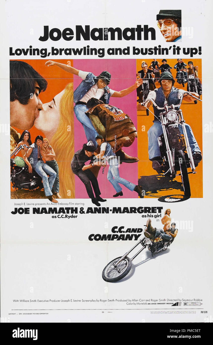 Ann-Margret, Joe Namath,  C.C. & Company (AVCO Embassy, 1970). Poster  File Reference # 33635 018THA Stock Photo