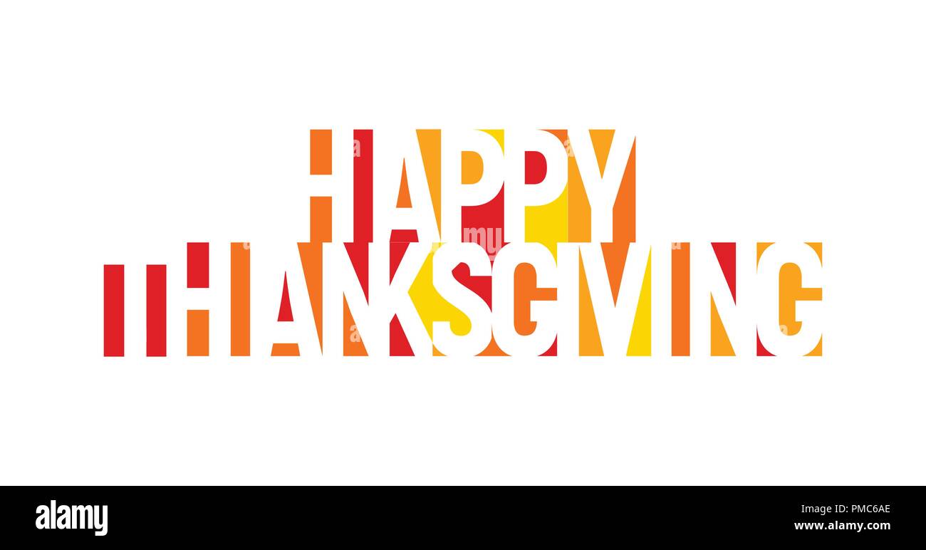 Happy Thanksgiving Vector Banner Geometric Colored Text Negative