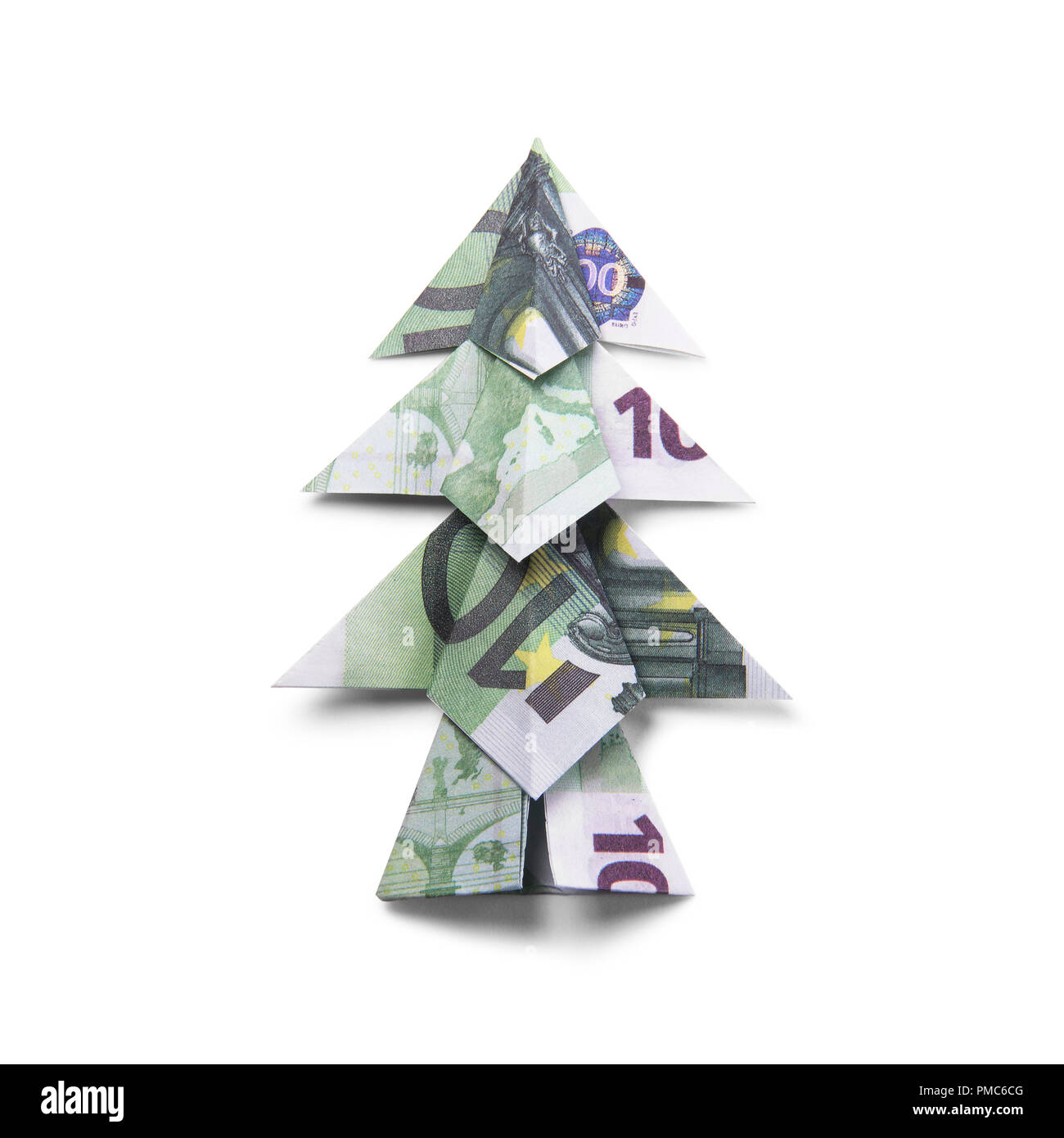 Money Origami Christmas Tree Stock Photo 219086016 Alamy