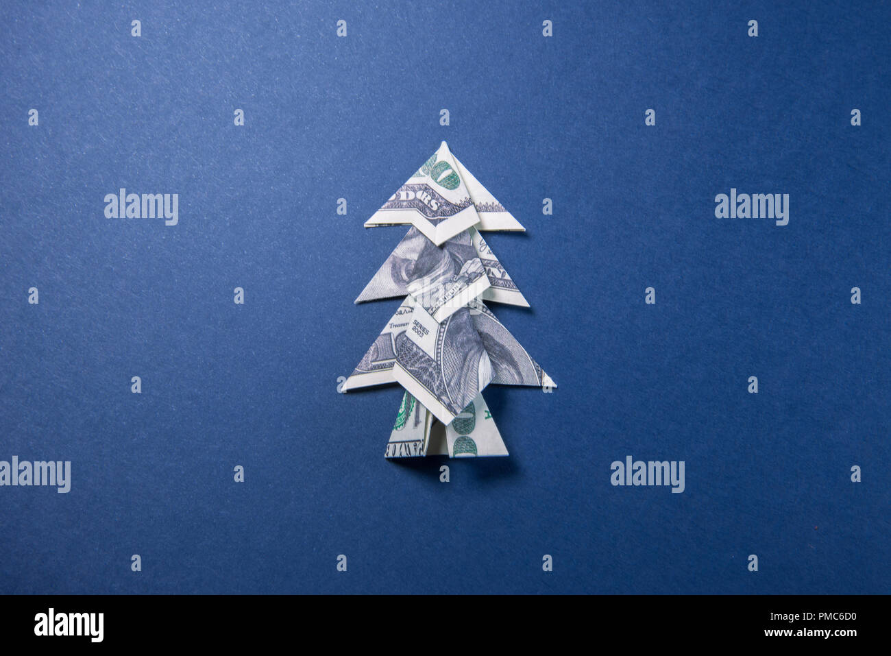 Money Origami Christmas Tree Stock Photo 219086028 Alamy