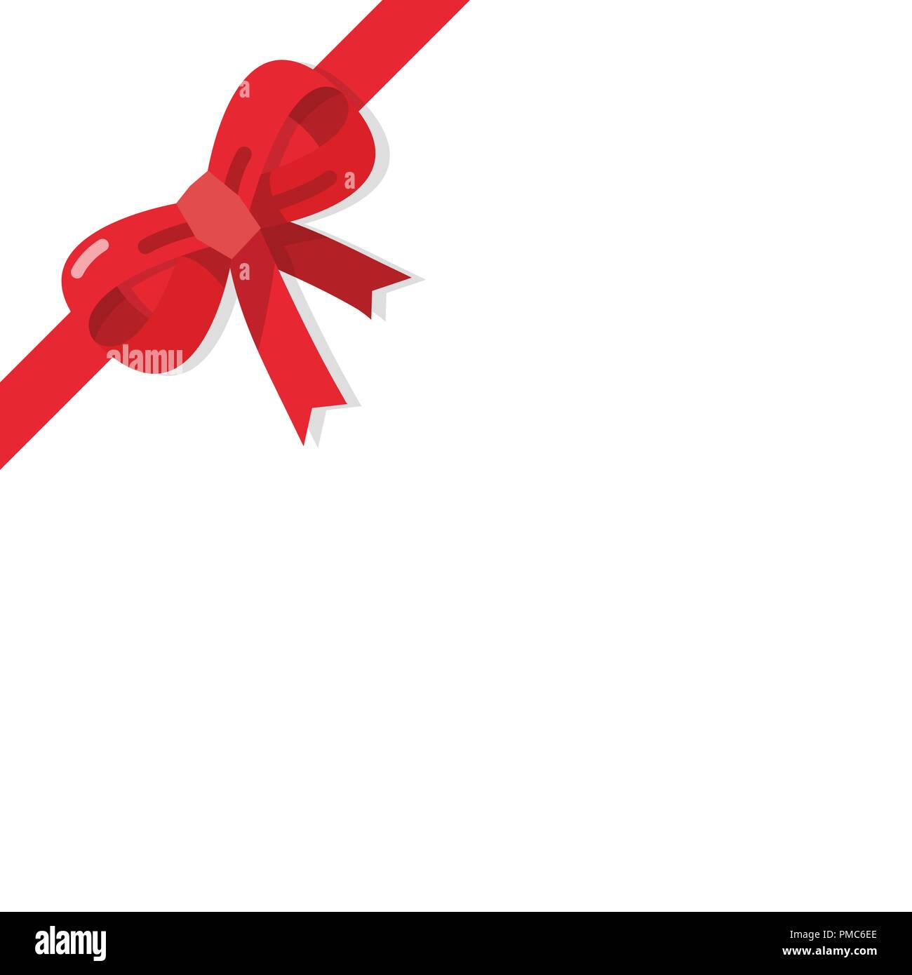 Red bow isolated on white background. Vector illustration Stock Vector ...