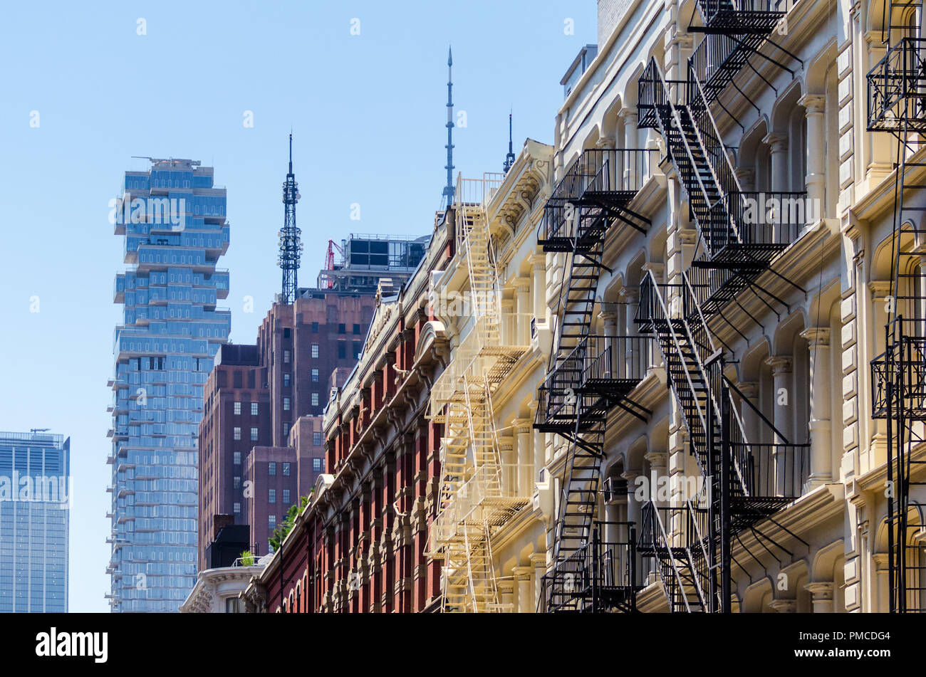 Cast Iron Buildings In Soho Stock Photo Alamy