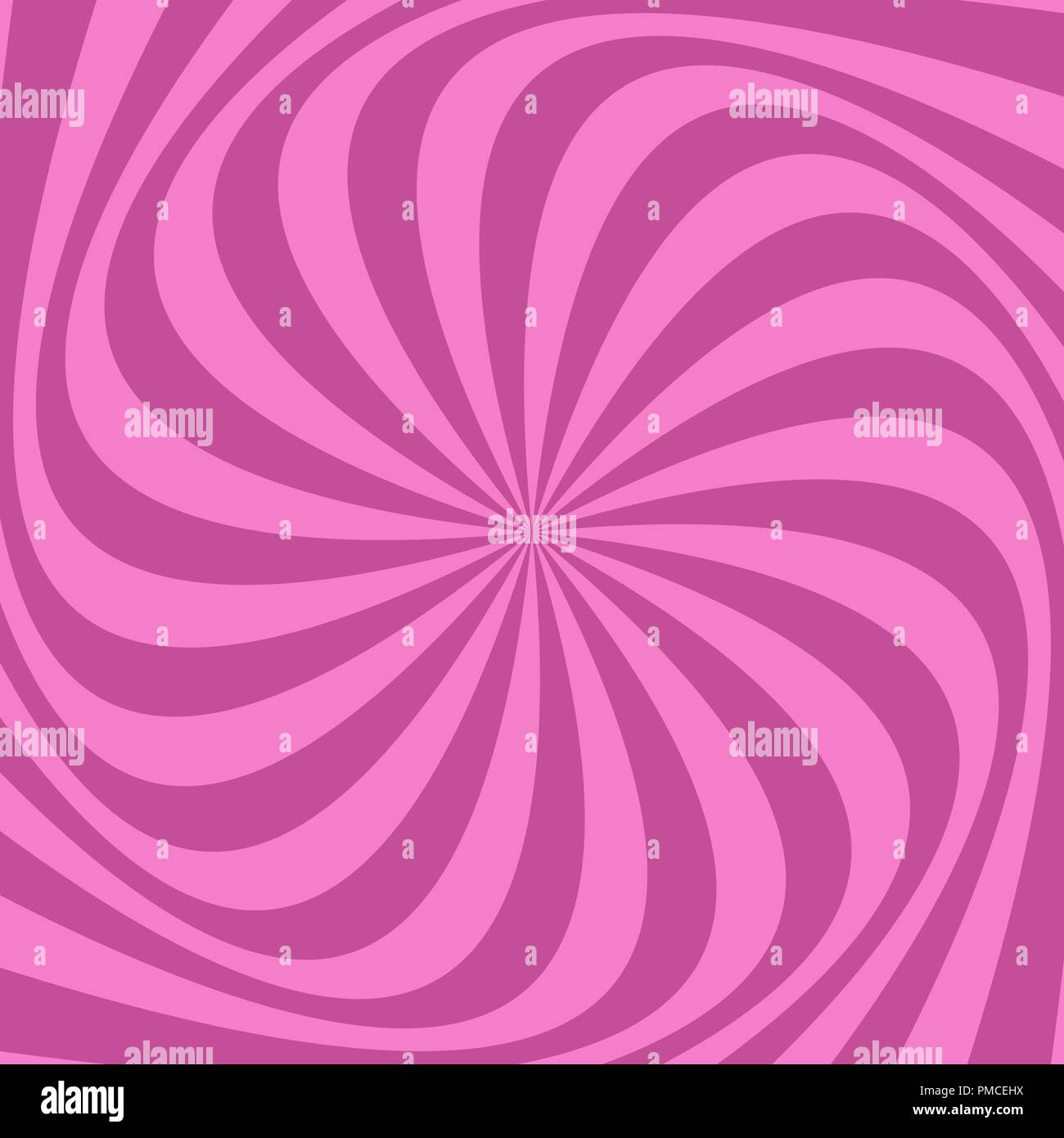 Pink hypnotic abstract spiral ray background design Stock Vector