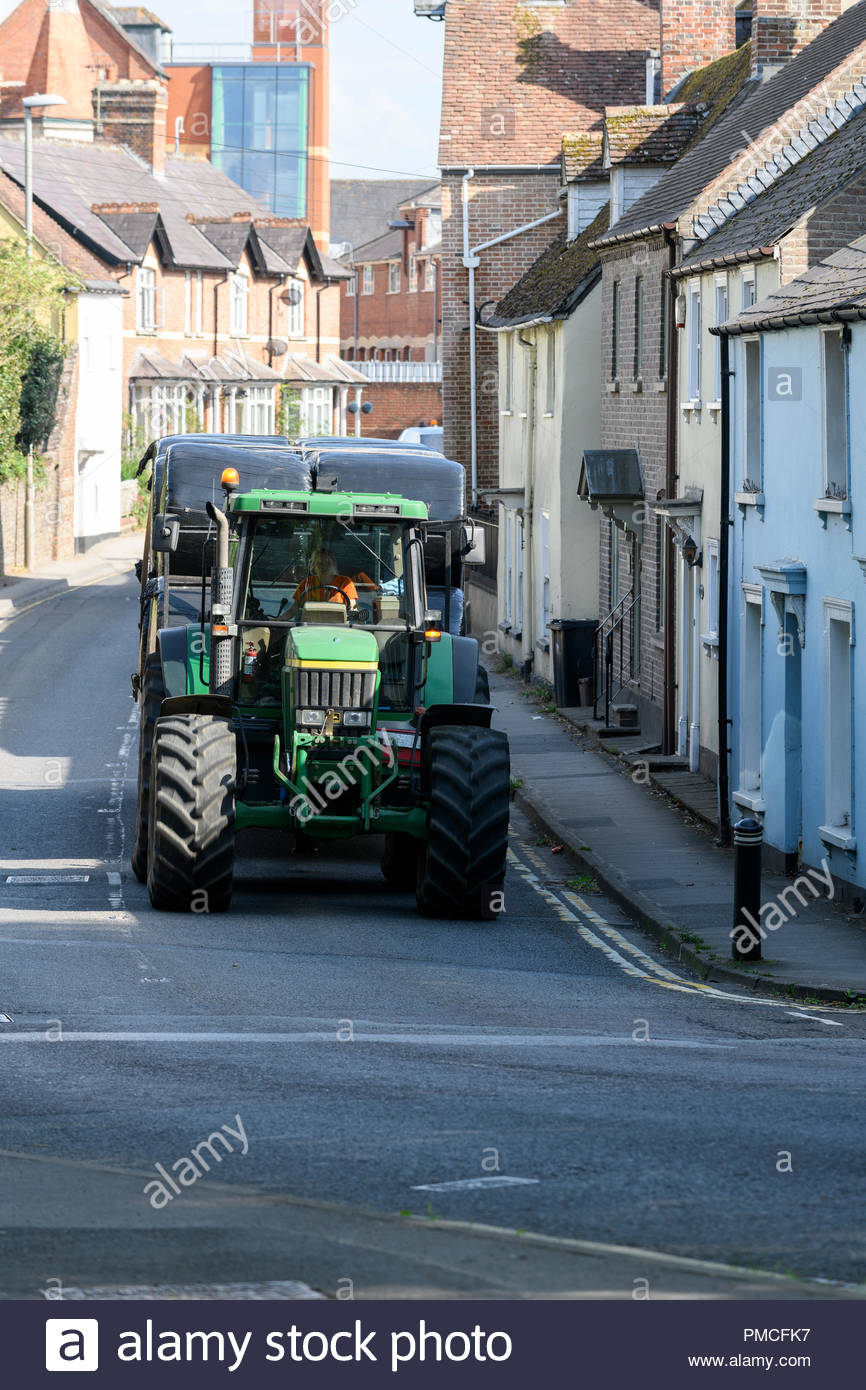 Tractor Road Uk Driving Stock Photos & Tractor Road Uk Driving Stock