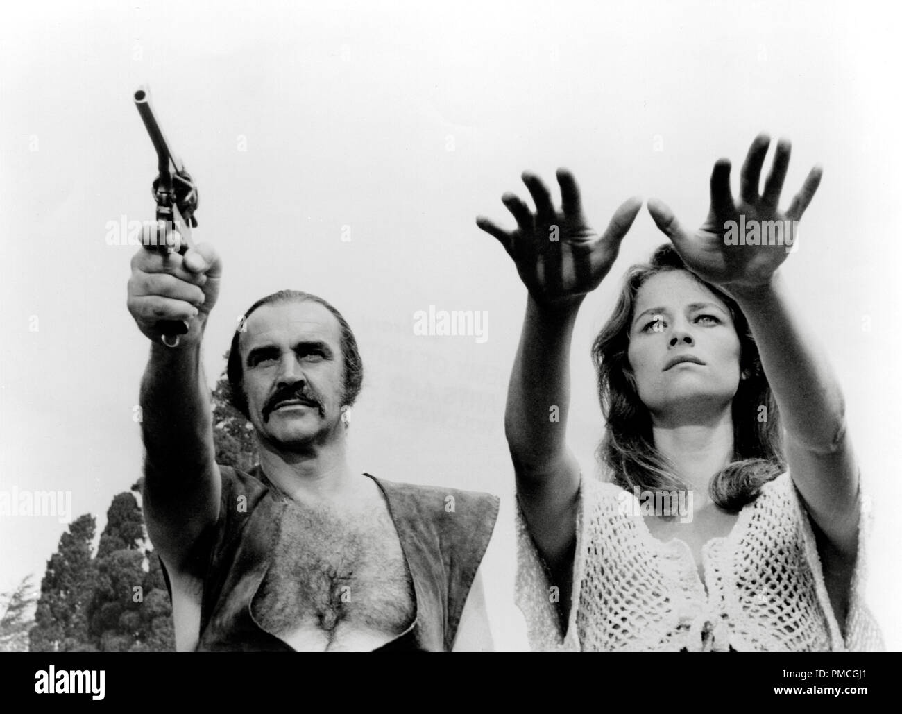Sean Connery, Charlotte Rampling, 'Zardoz' (1974) 20th Century Fox  File Reference # 33536 907THA  For Editorial Use Only -  All Rights Reserved Stock Photo