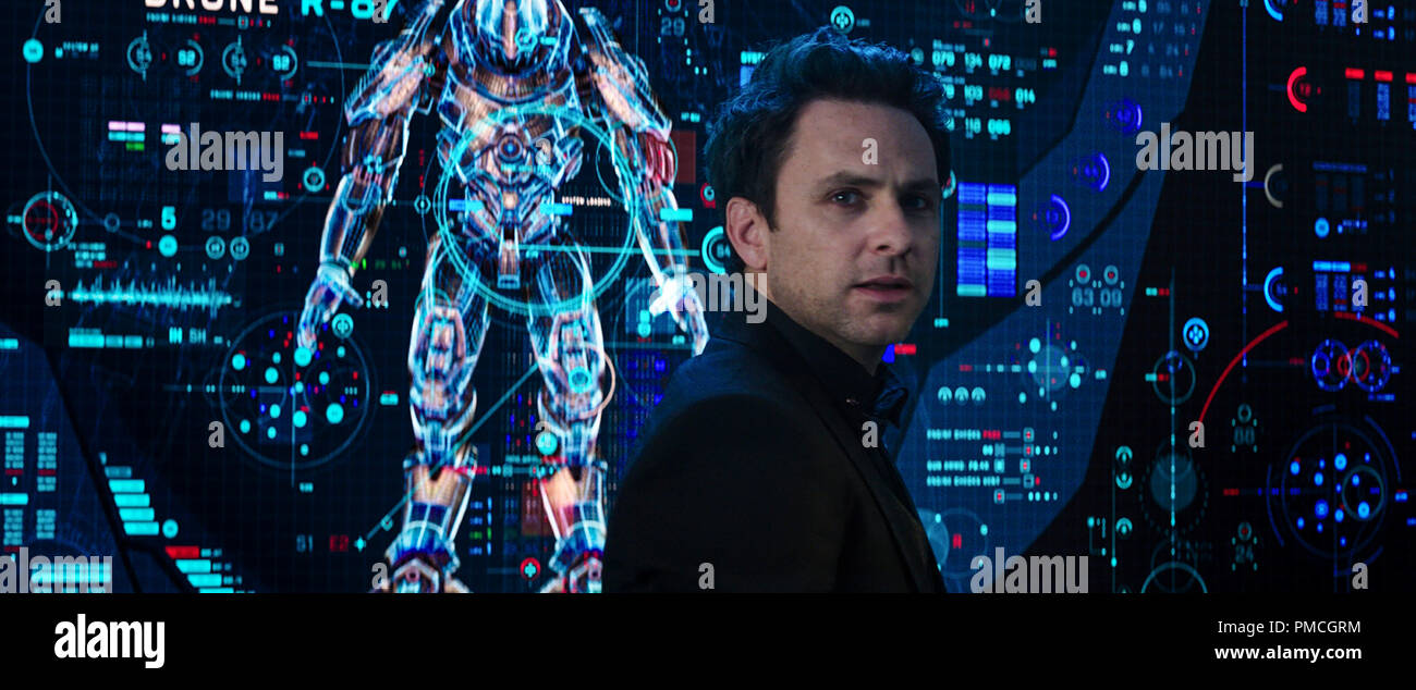 Dr. Newt Geiszler (CHARLIE DAY) in 'Pacific Rim Uprising.'  The globe-spanning conflict between otherworldly monsters of mass destruction and the human-piloted super-machines built to vanquish them was only a prelude to the all-out assault on humanity. (2018) Universal Studios Stock Photo
