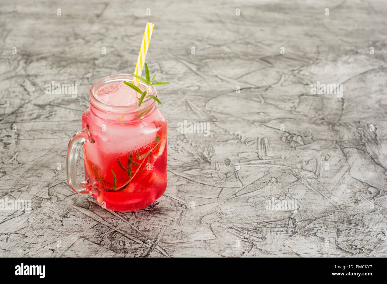 Grapefruit lemonade. Glass of detox drink, water with grapefruit