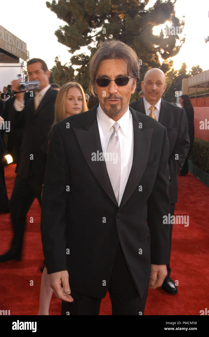 Arrivals at the 61st Annual  'Golden Globe Awards' 01-25-2004 Al Pacino, held at the Beverly Hilton Hotel in Beverly Hills, CA. File Reference # 1079 018PLX  For Editorial Use Only - Stock Photo