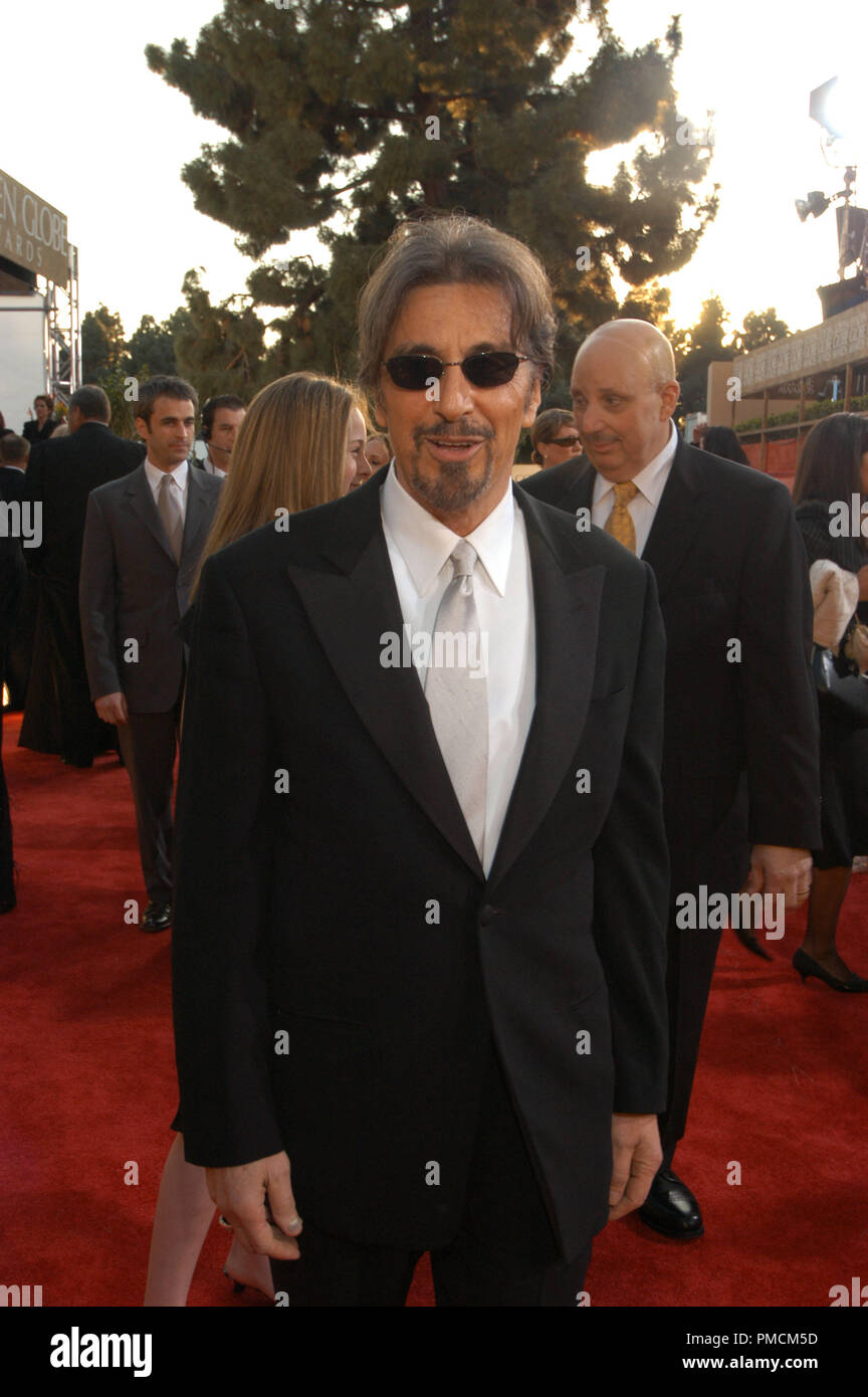 Arrivals at the 61st Annual  'Golden Globe Awards' 01-25-2004 Al Pacino, held at the Beverly Hilton Hotel in Beverly Hills, CA. File Reference # 1079 023PLX  For Editorial Use Only - Stock Photo