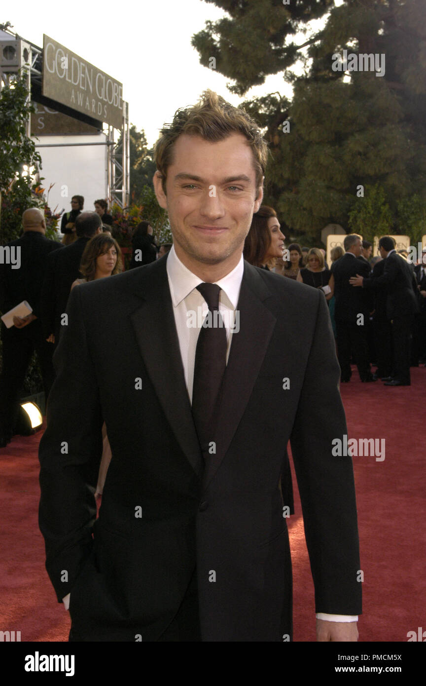 Arrivals at the 61st Annual  'Golden Globe Awards' 01-25-2004 Jude Law, held at the Beverly Hilton Hotel in Beverly Hills, CA. File Reference # 1079 033PLX  For Editorial Use Only - Stock Photo
