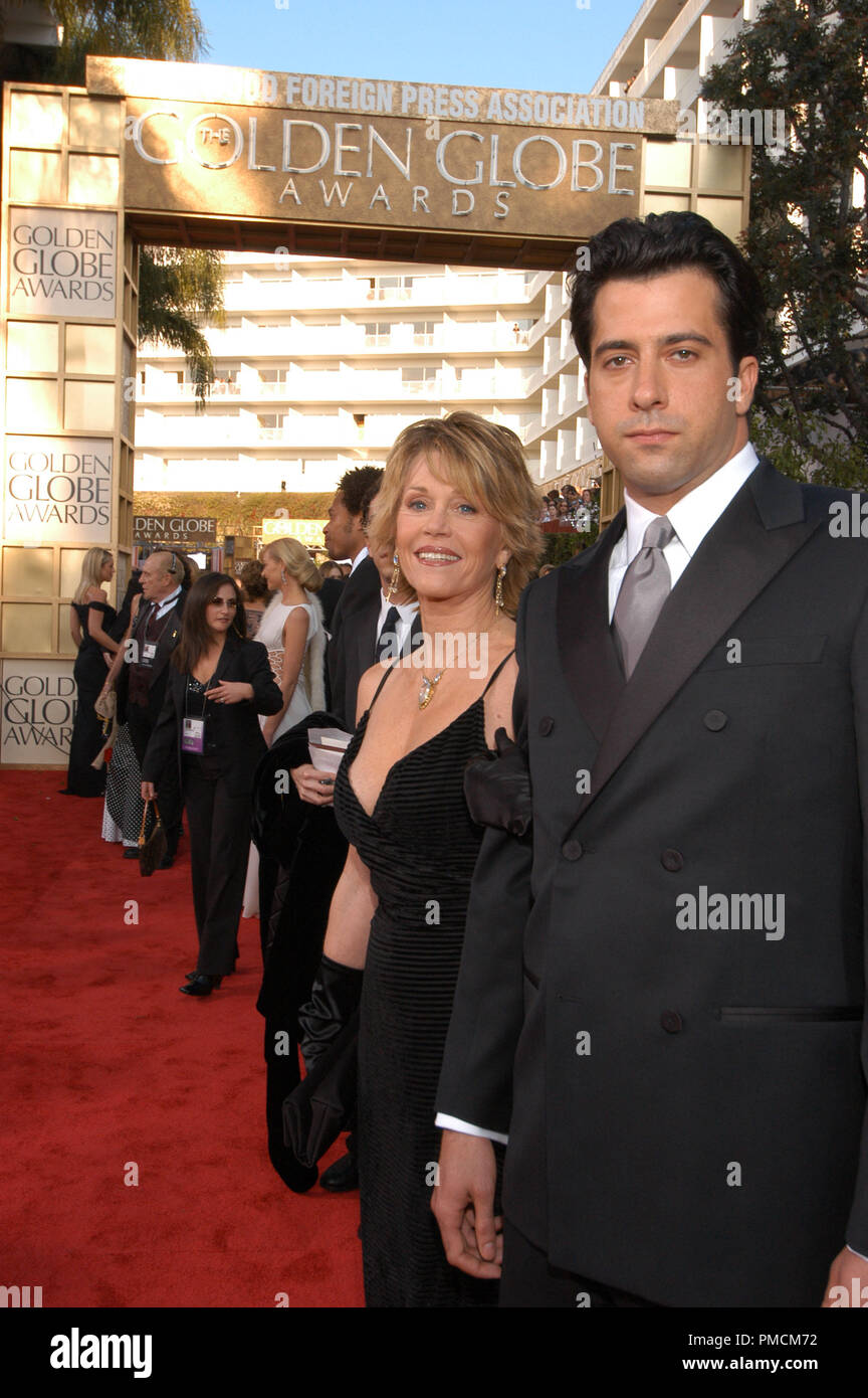 Arrivals at the 61st Annual  'Golden Globe Awards' 01-25-2004 Jane Fonda and son Troy Garity, held at the Beverly Hilton Hotel in Beverly Hills, CA. File Reference # 1079 061PLX  For Editorial Use Only - Stock Photo