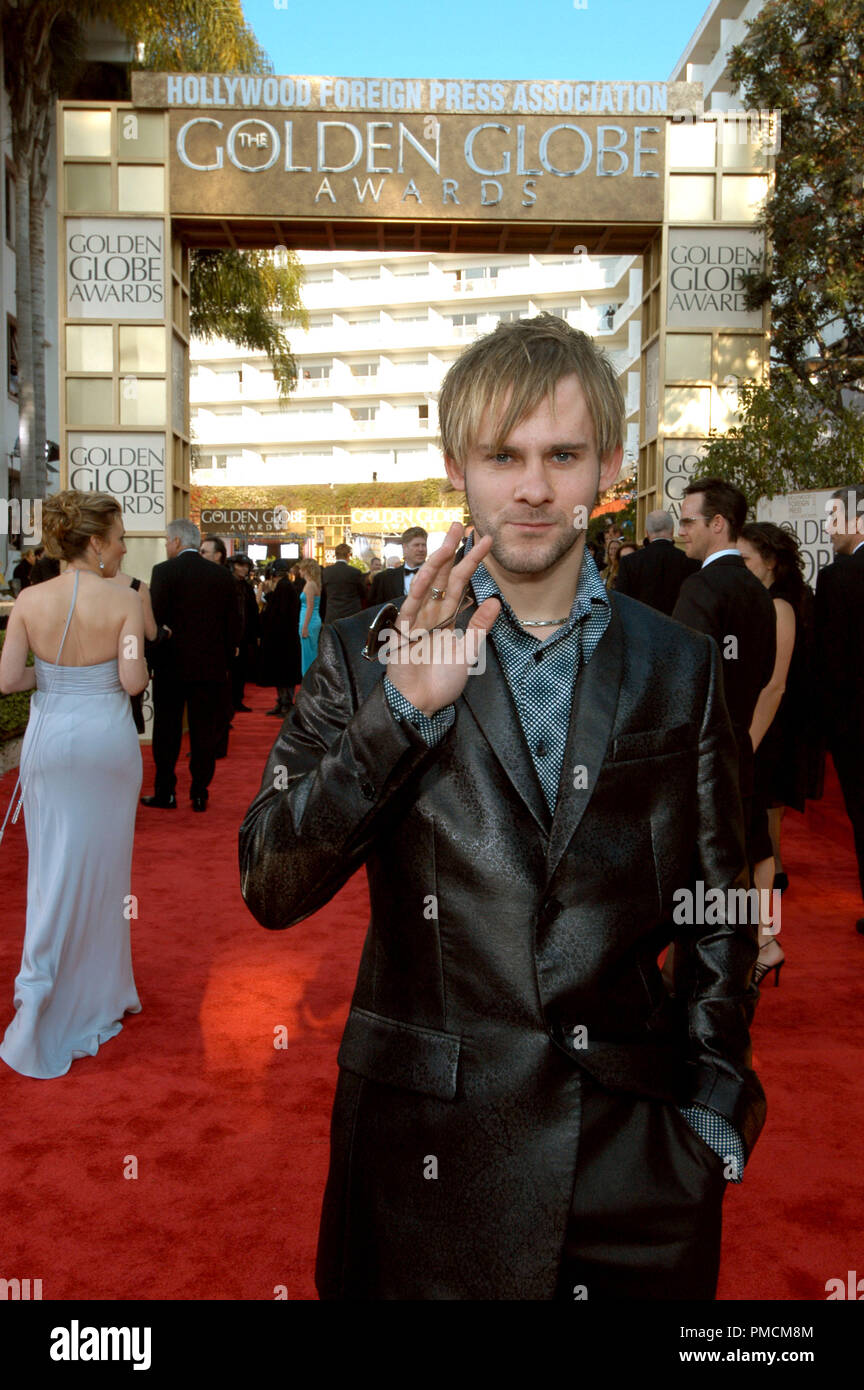 Arrivals at the 61st Annual  'Golden Globe Awards' 01-25-2004 Dominic Monaghan, held at the Beverly Hilton Hotel in Beverly Hills, CA. File Reference # 1079 106PLX  For Editorial Use Only - Stock Photo