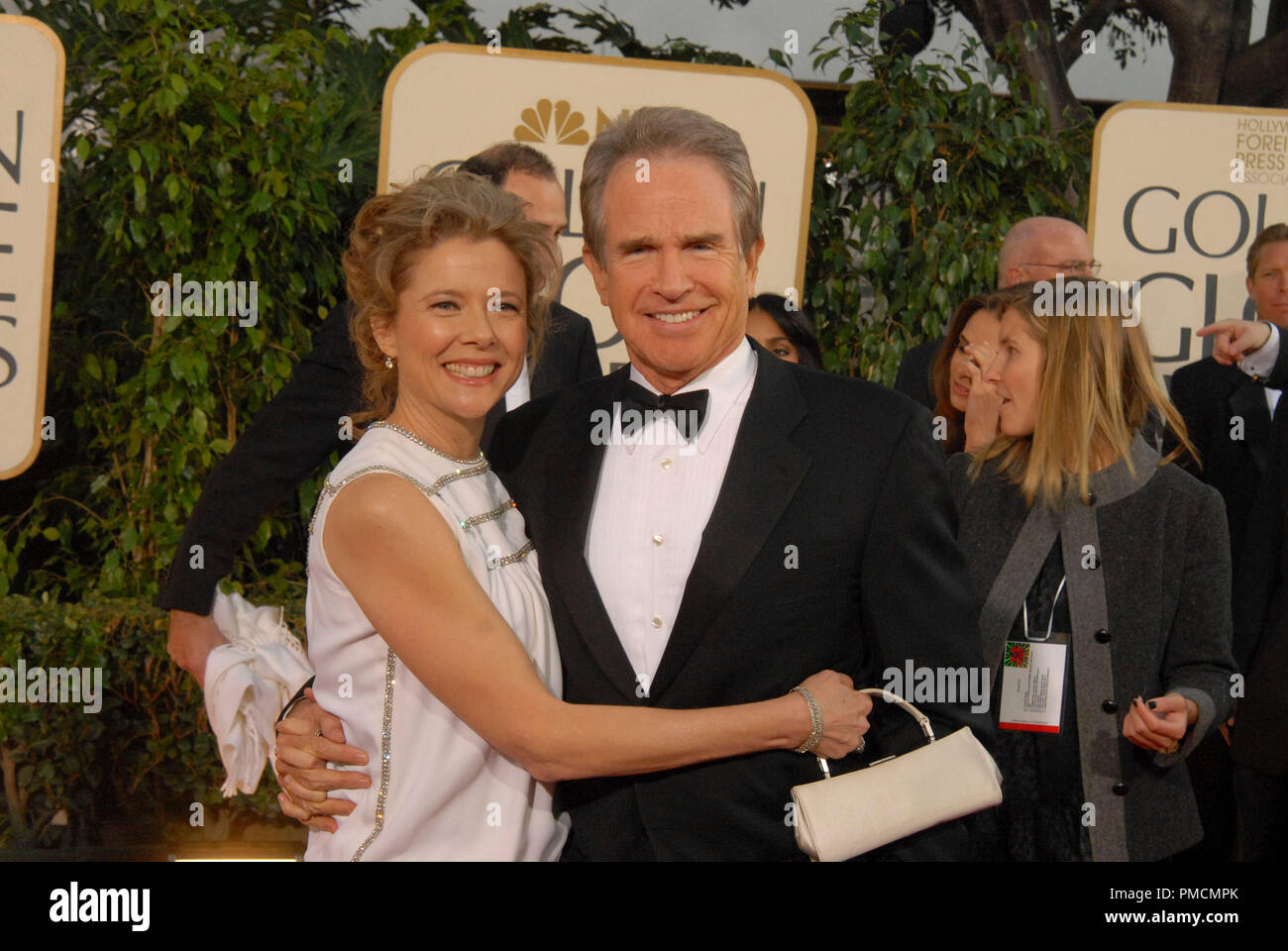 Hollywood Foreign Press Association presents the 2007 'Golden Globe Awards - 64th Annual' (Arrivals) Annette Bening, Warren Beatty 1-15-07 Stock Photo