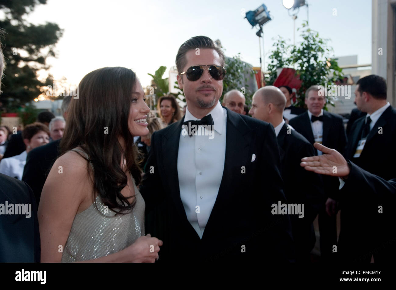 Angelina Jolie wearing Vivienne Westwood gown Louis Vuitton clutch Brad  Pitt arrivals MONEYBALL Premiere atToronto Stock Photo - Alamy