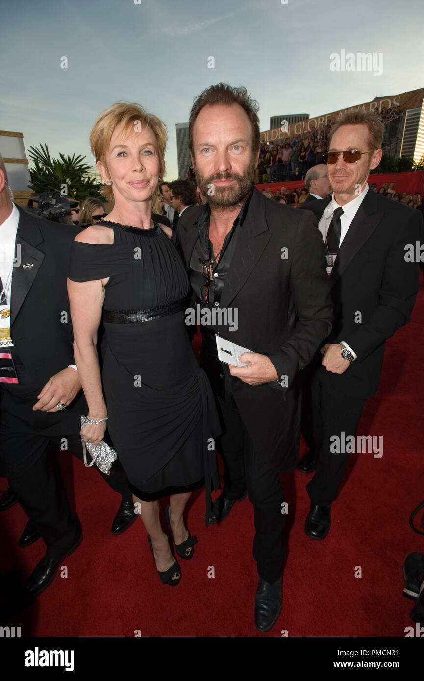 The Hollywood Foreign Press Association Presents 'The Golden Globe Awards - 66th Annual' Trudie Styler, Sting 1-11-2009 Stock Photo