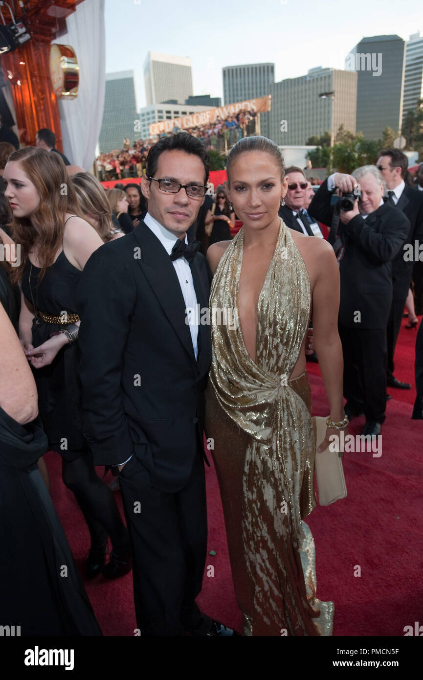 The Hollywood Foreign Press Association Presents The Golden Globe Awards 66th Annual Marc Anthony Jennifer Lopez 1 11 09 Stock Photo Alamy